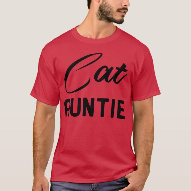 Cat Auntie Funny Cat-flicka T Shirt (Framsida)