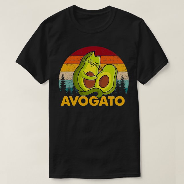 Cat Avogato Avocado T Shirt (Design framsida)