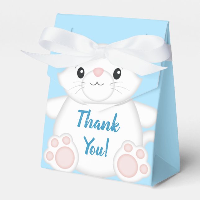 Cat Baby Shower Kattunge Blue Boy Presentaskar (Framsidan Sidan)