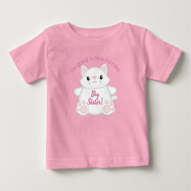 Cat Baby Shower Kattunge Rosa T Shirt (Framsida)