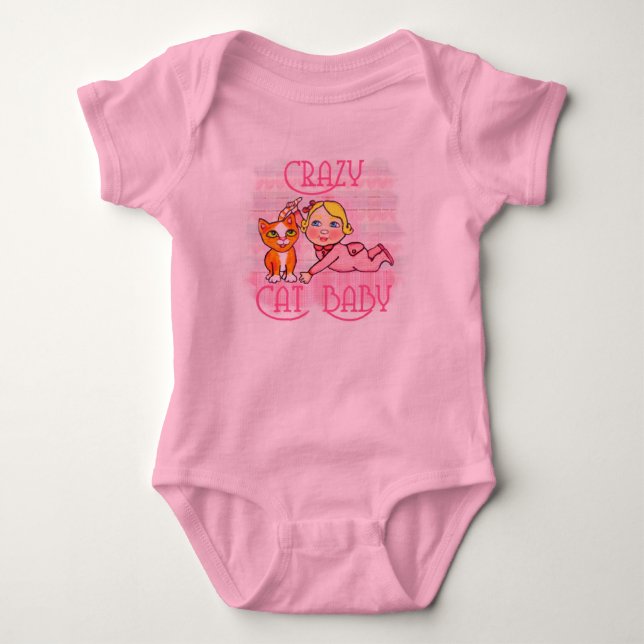 Cat Baby Tee Shirt (Framsida)