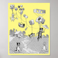 Cat Balloon Resa, Louis Wain