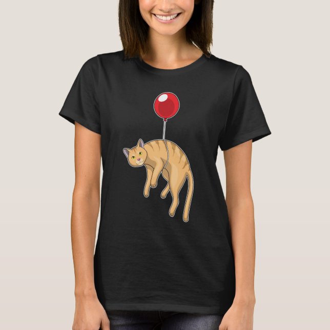 Cat Balloon T Shirt (Framsida)