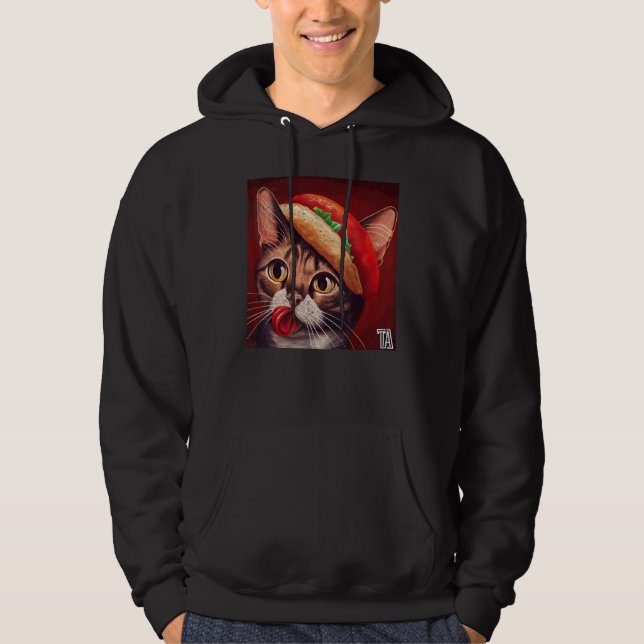Cat Basketball Taco Hoodie (Framsida)