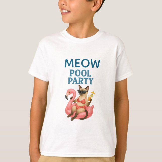 Cat Bassäng Party T Shirt (Framsida)