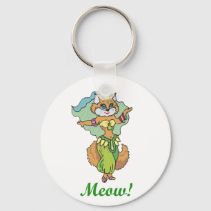 Cat Belly Dancer Nyckelring