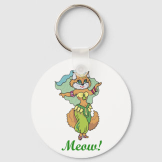 Cat Belly Dancer Nyckelring
