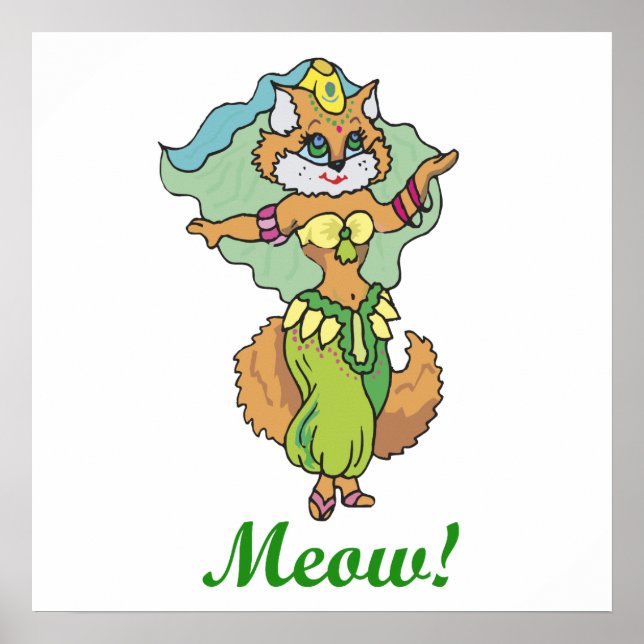 Cat Belly Dancer Poster (Framsidan)