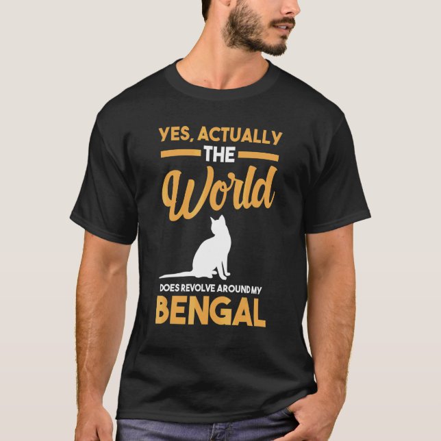 Cat Bengal T Shirt (Framsida)