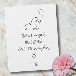 Cat Bereavement Sympathy Card with Cat Name Kort