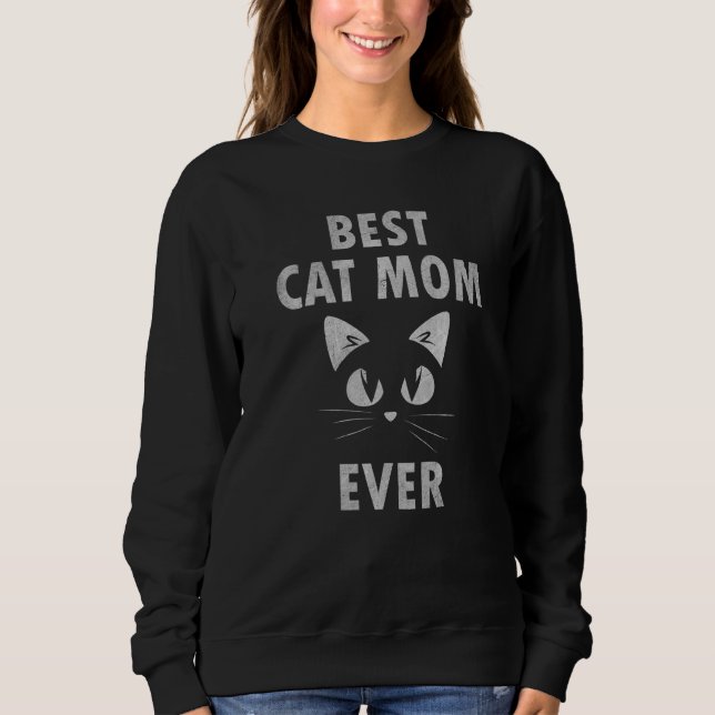 Cat Best Cat Mom Ever Meow With My Cat Women T Shirt (Framsida)