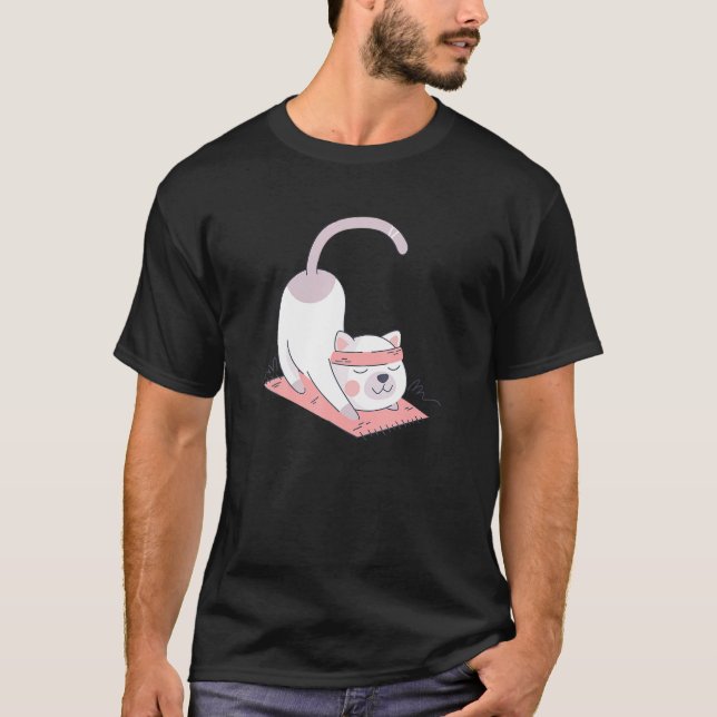 Cat Best Yoga T Shirt (Framsida)