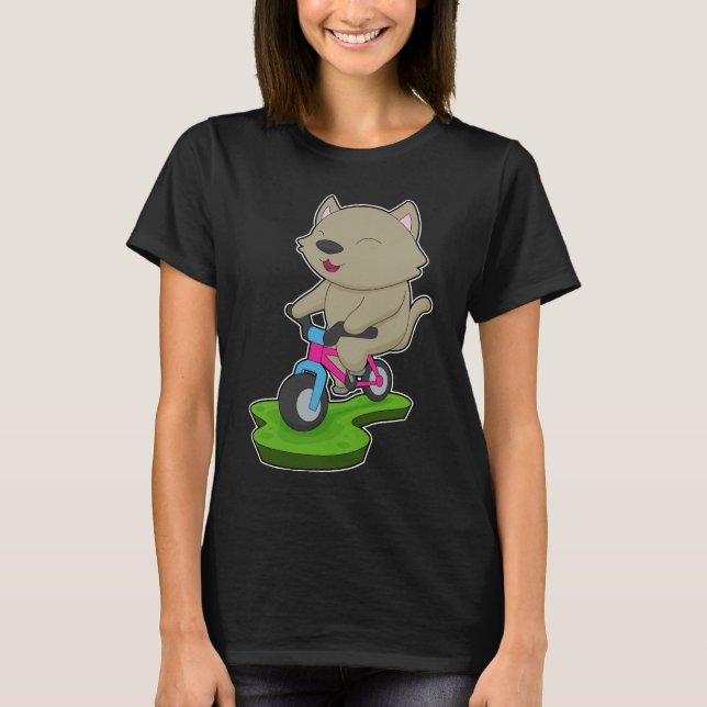 Cat Bicycle T Shirt (Framsida)