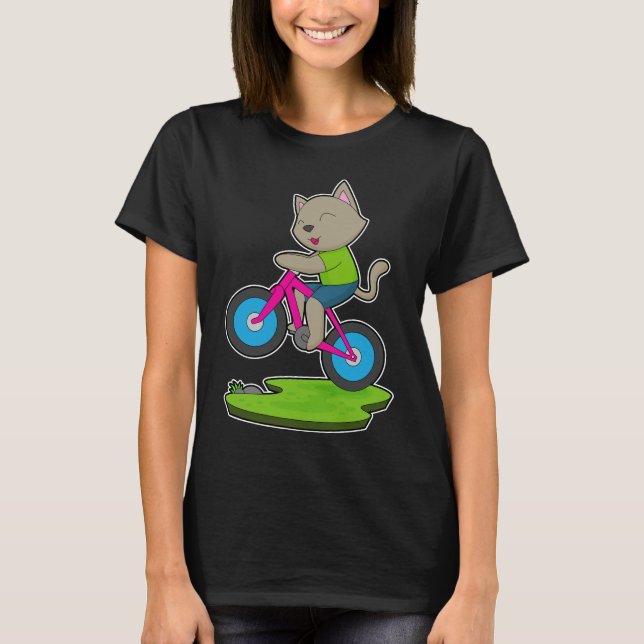Cat Bicycle T Shirt (Framsida)
