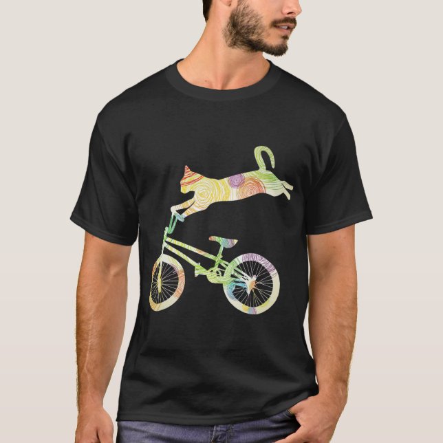 Cat Bike Cycling Cycle Din gift-samling T Shirt (Framsida)