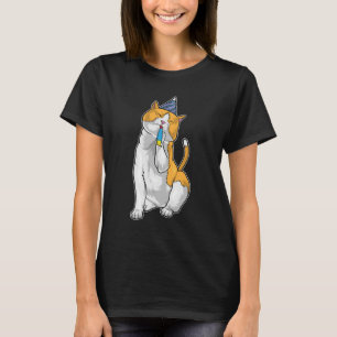 Cat Birthday Trumpet T Shirt