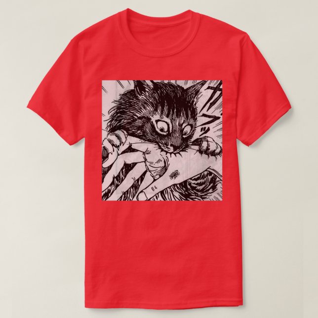 Cat Bita Hand T Shirt (Design framsida)