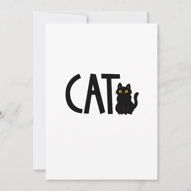 Cat Black Cat Inbjudningar (Framsida)