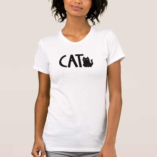 Cat Black Cat T Shirt (Framsida)