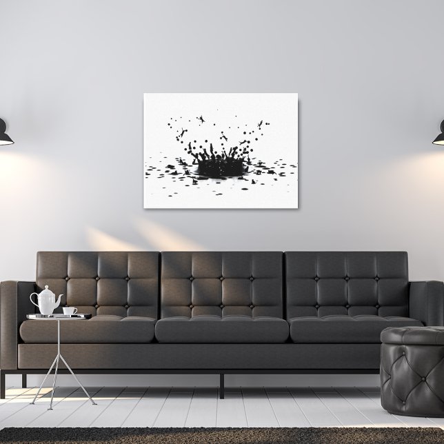 Cat Bläck Splat Canvastryck (Skapare uppladdad)