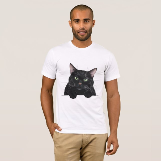 Cat black T-Shirt (Hel framsida)