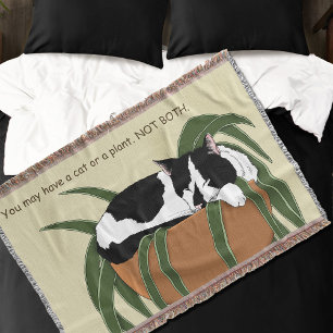 Cat Black White Plant Funny Filt