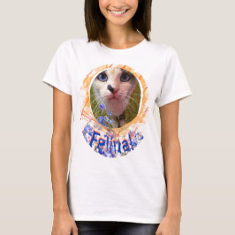 Cat Blue Öga Kärlek Glöm mig-inte-Kattdjur T Shirt