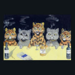 Cat Board Meeting, Louis Wain Poster<br><div class="desc">Louis Wain (5 August 1860 – 4 July 1939) was an English artiste known for his drawings,  which consistently featured anthropomorphized large-eyed cats and kittens. In his later years he may have suffered from schizophrenia (although this claim is disputed),  which,  according to some psychiatrists,  can be seen in his works. Quote:Wikipedia</div>