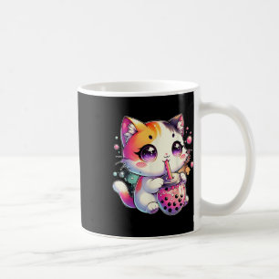 Cat Boba Tea Anime Japanska Kawaii Neko Bubble Tea Kaffemugg