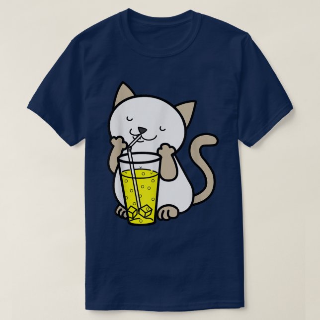 Cat Boba Tea Bubble Tea Anime Jape Neko Anime T Shirt (Design framsida)