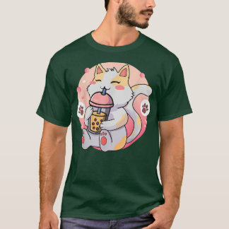 Cat Boba Tea Bubble Tea Anime Kawaii Neko 566 T Shirt