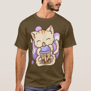 Cat Boba Tea Bubble Tea Anime Kawaii Neko Gift Gir T Shirt