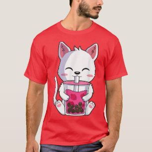 Cat Boba Tea Bubble Tea Anime Kawaii Neko Gifts Gi T Shirt