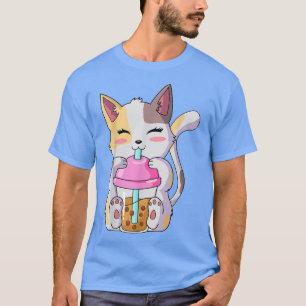 Cat Boba Tea Bubble Tea Anime Kawaii Neko Gifts Gi T Shirt