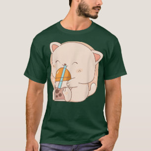 Cat Boba Tea Bubble Tea Anime Kawaii Neko Japanska T Shirt