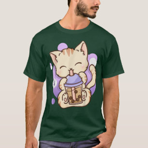 Cat Boba Tea Bubble Tea Anime Kawaii Neko T Shirt