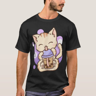 Cat Boba Tea Bubble Tea Anime Kawaii Neko T Shirt