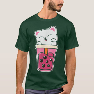 Cat Boba Tea Bubble Tea Anime Kawaii Neko T Shirt