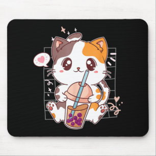 Cat Boba Tea Bubble Tea Kawaii Anime Japansk Neko Musmatta