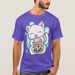 Cat Boba Tea Bubble Tea Kawaii Anime Japansk Neko T Shirt