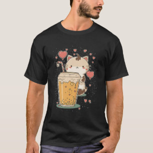 Cat Boba Tea Kawaii Kattunge Bubble Tea Anime T Shirt