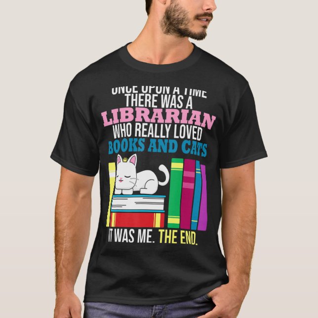 Cat Bok Kattdjur Owner Reader Bookworm T Shirt (Framsida)