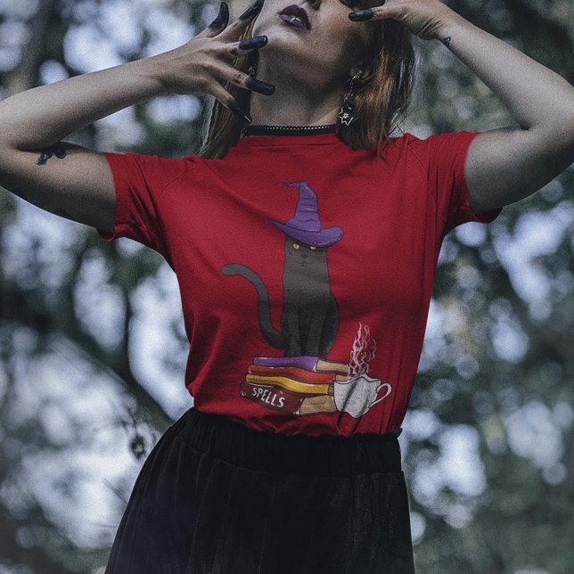 Cat Bokar Potion and Spådomars Halloween Personlig T Shirt (Skapare uppladdad)