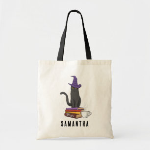 Cat Bokar Potion and Spådomars Halloween Personlig Tygkasse
