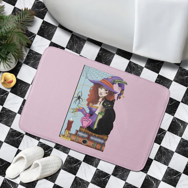 Cat Bokar Witch Posts Badrumsmatta (Skapare uppladdad)