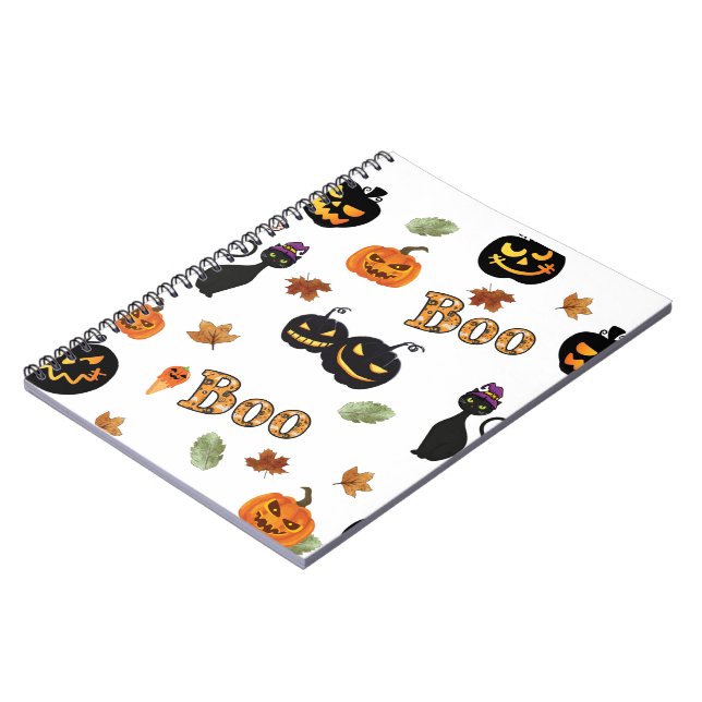 Cat Boo Halloween Anteckningsbok (Vänstra Sidan)