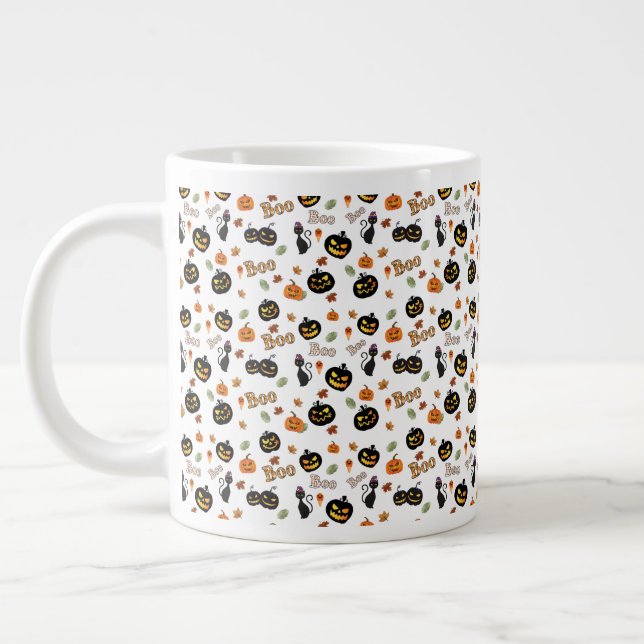Cat Boo Halloween Jumbo Mugg (Vänster)