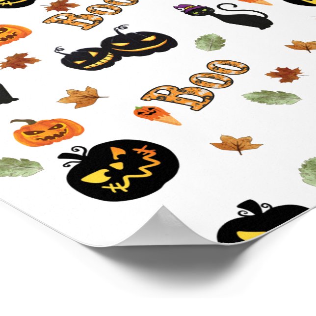 Cat Boo Halloween Poster (Hörn)