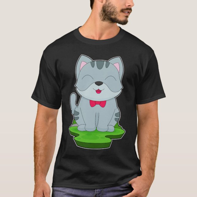 Cat Bow tie T Shirt (Framsida)