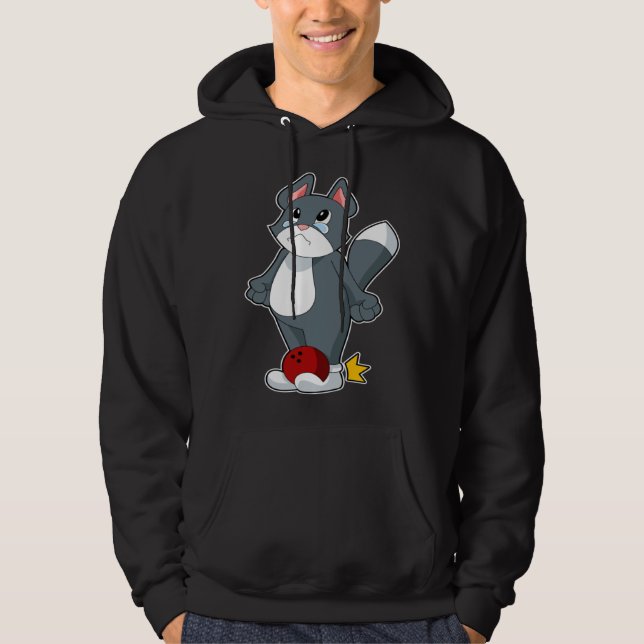 Cat Bowling Bowling ball Sports Hoodie (Framsida)